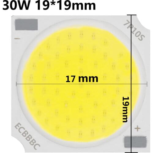 30w 19X19mm DC30-36V 900mA Light-emitting diode Source accessories 10pcs COB Chip for spotlights and track lights for repair