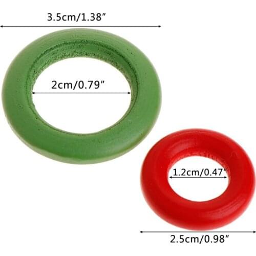 10 Pcs/Set Wooden Ring Parrot Toys Bite Chew Play Natural Colorful Rings Decoration Birds Parakeet Toy DIY Accessories