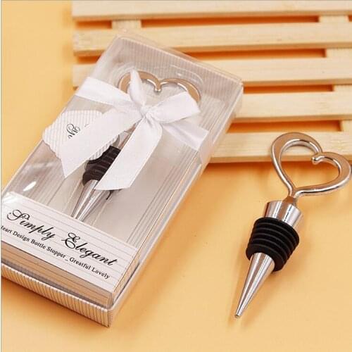 DHL shipping 50pcs/lot Wedding Favors Gifts Gold Heart Shape corkscrew Wine Bottle Stopper