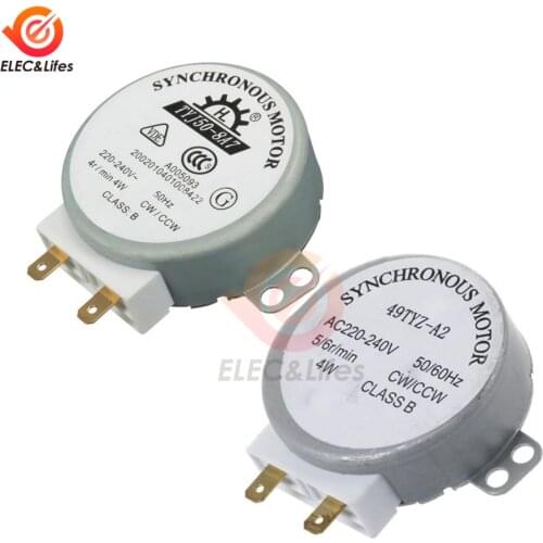 AC 220-240V 4W 50/60Hz CW/CCW Microwave Turntable Synchronous Motor TYJ50-8A7 for Air Blower 49TYZ-A2 Microwave Oven Tray Motor