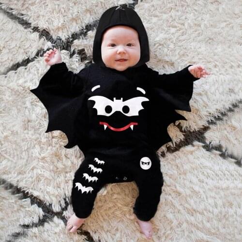 Halloween Costume Baby Clothes For Baby Autumn Winter Toddler Boy Girl Clothes Set Bat Long Sleeve Hoodie Pant Halloween Costume