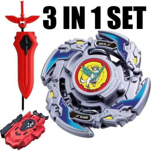 Limited Edition Wolborg 8 Bearing Burst Spinning Top BOOSTER B-121 W/ NEW Sword LR Launcher