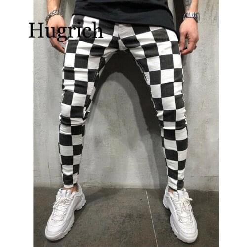 Hugrich Men's Checked Trousers