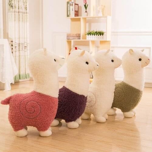 Lovely Alpaca Plush Toy Japanese Alpaca Soft Stuffed Cute Sheep Llama Animal Dolls Sleep Pillow Home Bed Decor Children Gift
