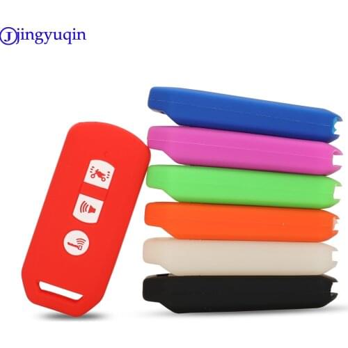 Jingyuqin 10pcs For Honda PCX Motorbike Remote Car Key Case Silicone Protect Shell Car Accessories