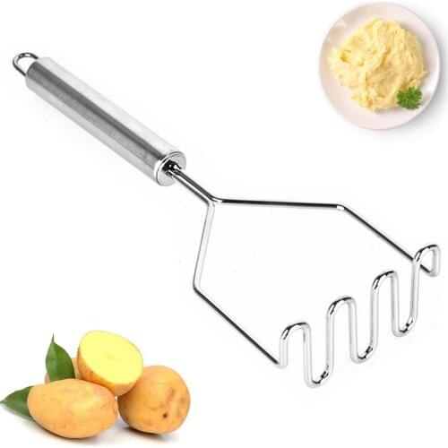 Stainless Steel Potato Masher Desserts Fruit Vegetable Tools Wave Shape Potatoes Pressure Mud Machine Crusher Kitchen Gadgets