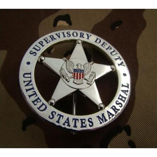 American Metal Badge Law Badge Federal Court Enforcement Badge Metal Badge Pure Copper Pin Badge Gift Cosplay Birthday Gift