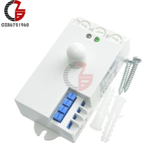 DC 12V 24V 5.8GHz Microwave Radar Sensor Light Switch Human Body Motion Induction Sensor Controller Switch Detector for LED Lamp