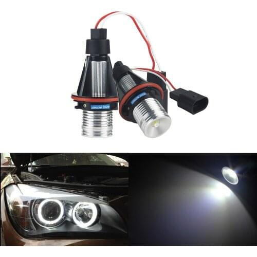ANGRONG 2x 3W White LED Marker Light Angel Eye Kit Bulbs Super Bright Replacement For BMW E39 E60 E61 E63 E64 E65 E66