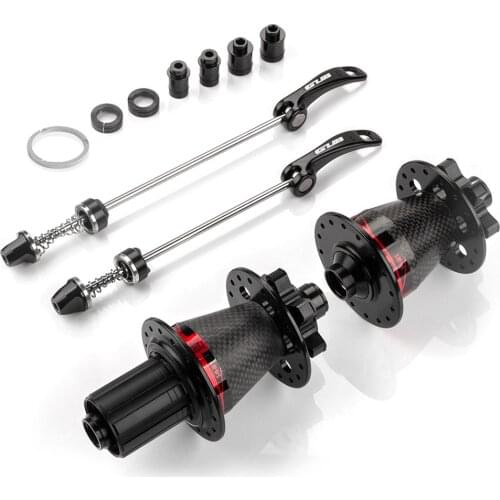 MTB Bicycle Disc Brake 32 Holes Hub Set Bicycle Front Rear Bearing Hubs Carbon For 100/135Mm QR 100Mm/142Mm Axle-Via Hub