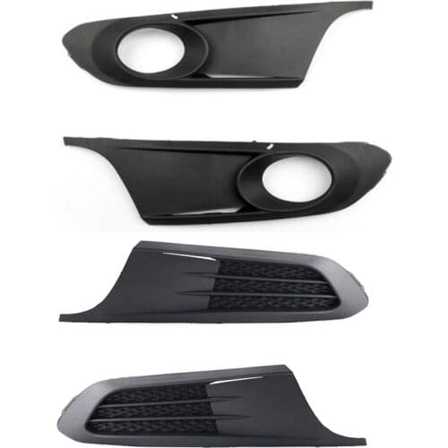 2Pcs Left Right Bumper Grille Grill Cover Foglamp Light Cover for VW Jetta MK6 2011 2012 2013 2014 5C6853665 5C6853666