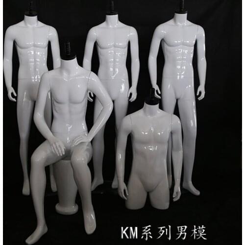 New Style Fashionable Men Mannequin Fiberglass Male Full Body Mannequin Without Head Factory Direct Sell