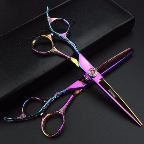 6 inch Left handed Professional Hair Stainless Steel Scissors Hairdressing Scissors Barber Scissors shears