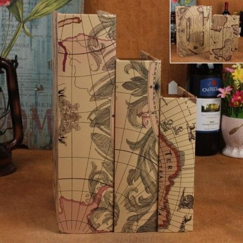 Factory wholesale retro simulation book book fake book props book box wooden ornaments Home Decoration Set Collection