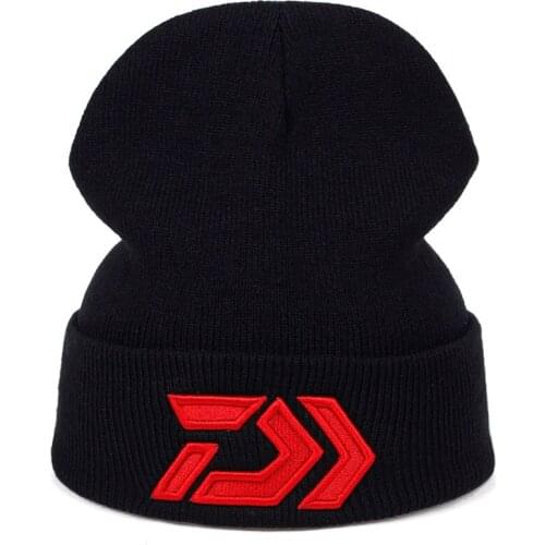 Daiwa Fishing Hat Men Autumn Winter Windproof Warm Hat Breathable for Cycling Hiking Traveling Hat Warm Knitted Cap Fishing Cap