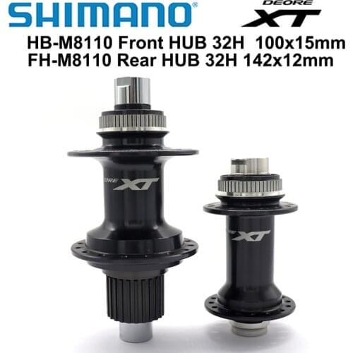 SHIMANO DEORE XT M8110 12 Speed Hub 32H Center Lock 148x12mm Boost 142x12mm 100x15mm 110x15mm MICRO SPLINE Hub E-THRU Axle bike
