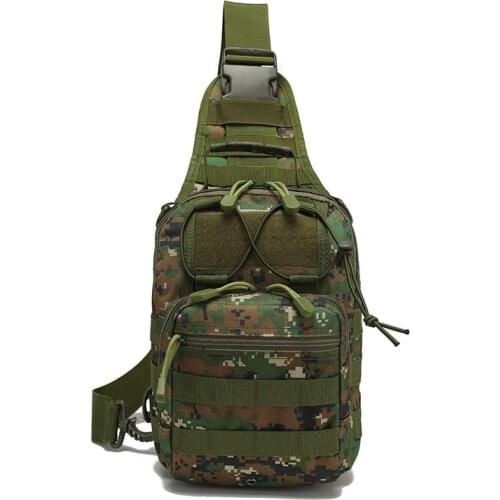 Upgraded canvas riding bag camouflage outdoor sports small chest hanging bag one shoulder slanting cross outdoor tactics