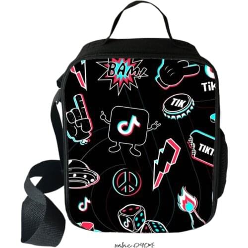 Tik Tok Food Go Vegan Students School Food Bag Boys Girls Lunch Bag Women Men Lunch Box Best Gift