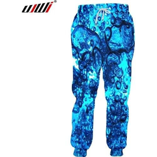 UJWI New Winter Man Water Droplets Ocean Sets Summer Trousers 3D Printed Large Size 5XL Habiliment Mens Autumn Loose Sweatpants