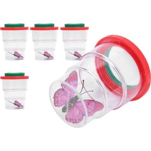 Magnifying Glass Tri-fold Children Cylindrical Crawler Spider Insect Viewer Box Magnifier Glass Biology