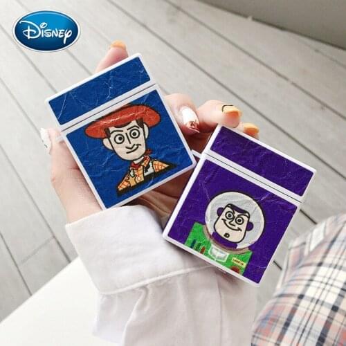 Cartoon square Buzz Woody Apple AirPods wireless headset protective cover 1.2 generation headset Case