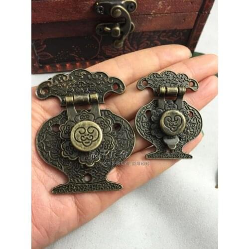Green vase lock Muhe Jinhe hasp Antique box buckle Covered button Snap Hardware luggage accessories wholesale