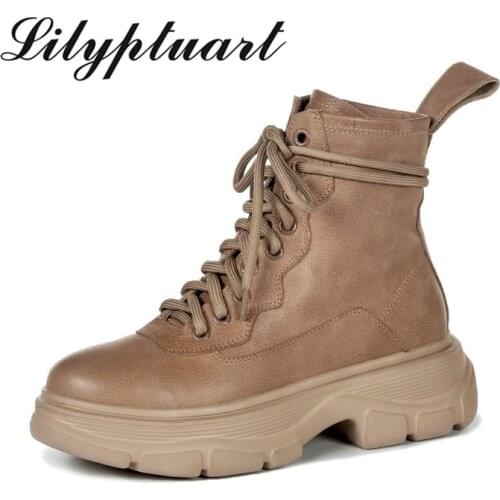 2020 European and American style leather round toe boots zipper closed high heel square heel fashion boots women shoes