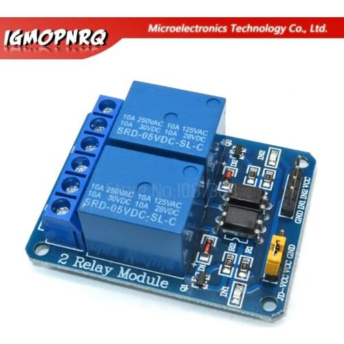 1PCS 2-channel New 2 channel relay module relay expansion board 5V low level triggered 2-way relay module