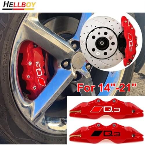 14-21inch Car Brake Pad Discs Caliper Cover For VAUDI Q3 F3 8U 2013-2020 Quattro Q5 SQ5 Front Rear Tire Wheel Rim Accessories
