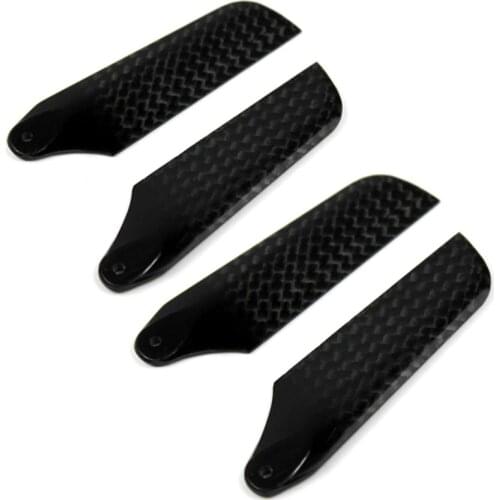 2 Pairs FY 62mm Carbon Fiber Tail Rotor Blades for Align T-rex 450 V2 V3 PRO DFC RC Helicopter