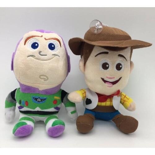 2pcs/lot 20cm Toy story Woody & Buzz Lightyear Plush Toy Doll Soft Stuffed Toys for Children Kids Birthday Christmas Gift