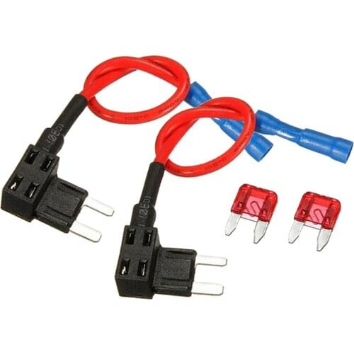 2x Circuit Fuse Tap Mini Double Circuit Low Profile with Blade Fuse 165mm