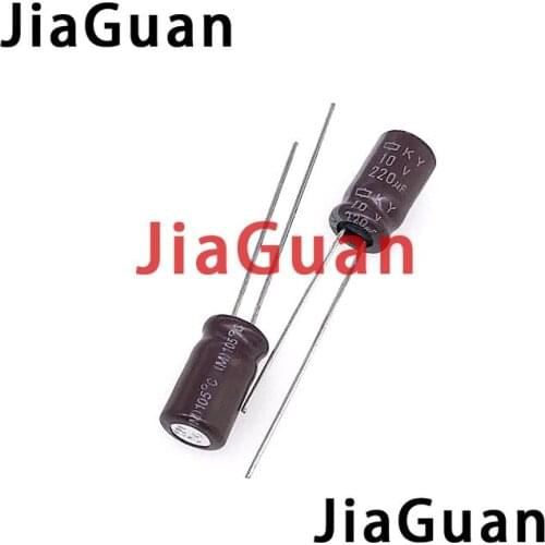 50pcs NEW CHEMI-CON NIPPON KY 10V220UF 6.3x11MM electrolytic Capacitor 220UF 10V NCC ky 10v 220uf