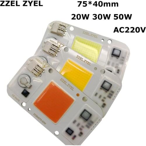 7540 AC LED COB Chips AC220V 20W 30W 50W No Need Driver For DIY Grow Light Full Spectrum 380-780nm Plant Seedling Flower