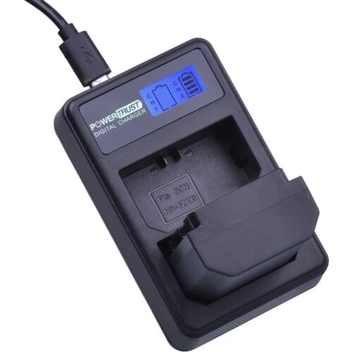 1x 2280mAh NP-FZ100 NPFZ100 NP FZ100 Battery + LCD Dual USB Charger for Sony BC-QZ1 Alpha 9 9R A9R 9S ILCE-9 A7R A7 III ILCE-7M3