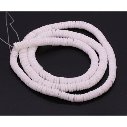 Natural Shell Beads Accessories Irregular Round White Shell for Jewelry Making Necklace Bracelet DIY 40cm