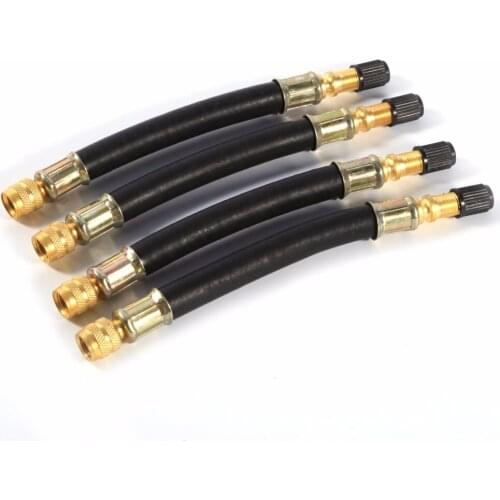 Car-Styling 4x 140mm Car Flexible Tyre Valve ExtensionTire Wheel Truck Transit Adaptor + Clamps Automobiles special Repair Tools