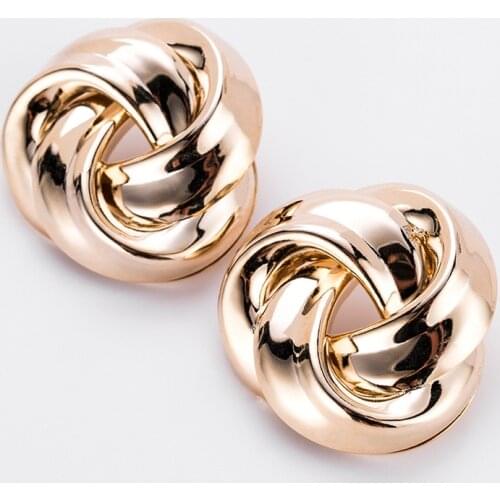 Big Stud Earrings For Women Girl Gold Silver Color Geometric Earrings Pendant Party Bride Wedding Earings Fashion Jewelry EB111