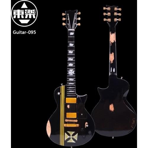 Wooden Handcrafted Miniature Guitar Model guitar-095 Guitar Display with Case and Stand (Not Actual Guitar! for Display Only!)