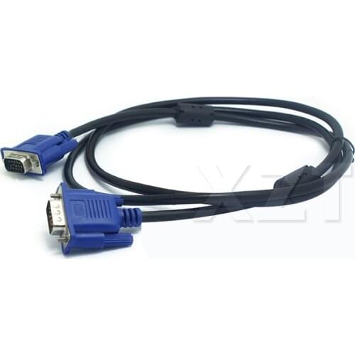2017 VGA TO VGA 1.5M VGA Cable HD 9 pin male to male VGA SVGA Extension Cable Cord For PC Laptop Projector LCD Monitor