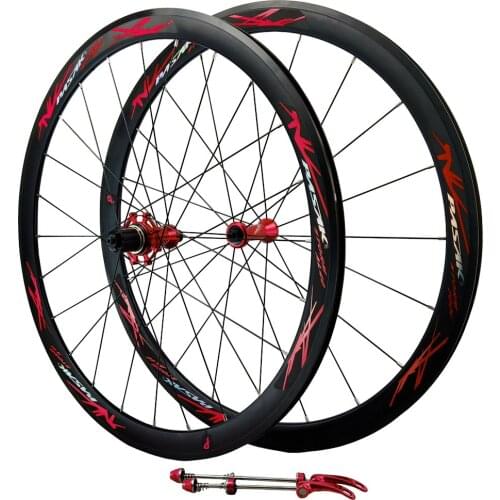 Road bike wheel 700C alloy bicycle wheeleset 40mm Clincher RIM front 2bearing rear 4bearing HUB 11/12speed shimano rim C/V brake