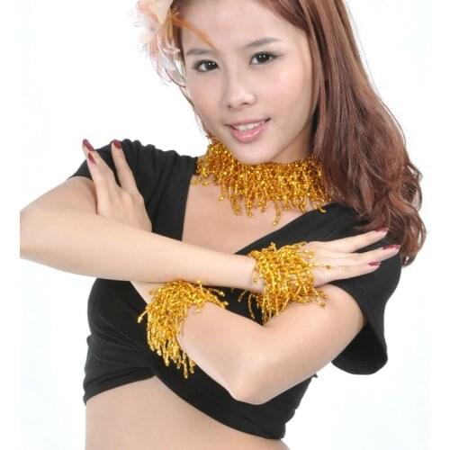 Women Cheap Jewelries Belly Dance Costume Accessories Tassel Necklace Indian Jewelry Set Dance Necklace Bracelets