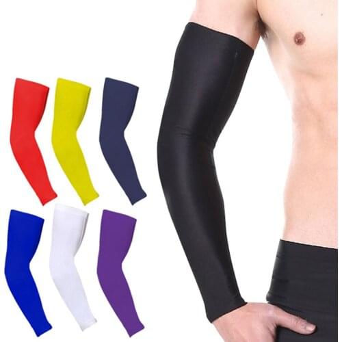Compression Sports Arm Sleeve Basketball Cycling Arm Warmer Summer Running Tennis UV Protection Volleyball Bands Arm Sleeve