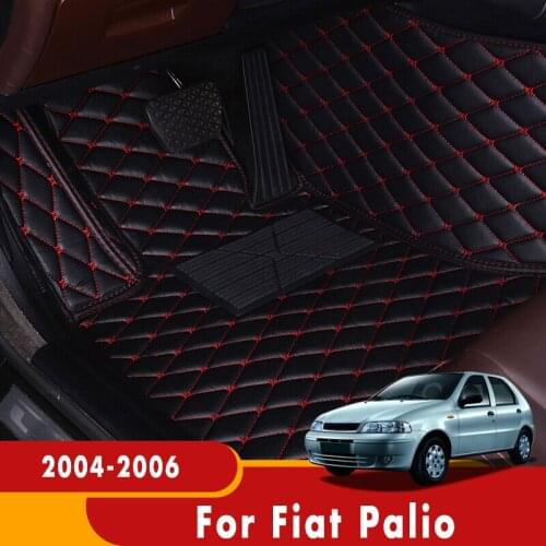 Carpets For Fiat Palio 2006 2005 2004 Waterproof Leather Foot Pads Custom Full Surround Car Mat Auto Interior Accessories Cover