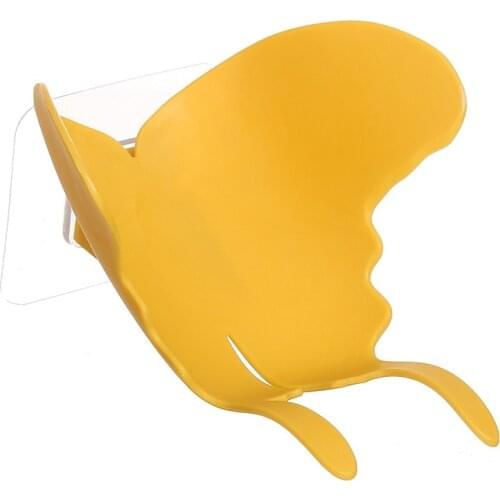 Creative Drainage Butterfly Soap Box Cute Soap Tray Free Perforation Wall-mounted Soap Storage Rack Toilet Bathroom Soap Box
