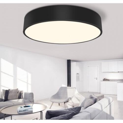 Round living room bedroom Modern office lighting LED Pendant lamp black/ white lighting restaurant study lamp office lamps ZA