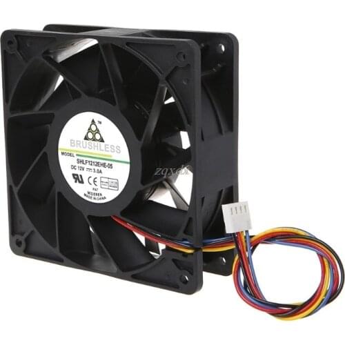 7000RPM Miner Cooling Fan 12038 12V 3A Dual Ball Bearing Brushless 4-Wire PWM Temperature Control Radiator Air Cooler Drop Ship