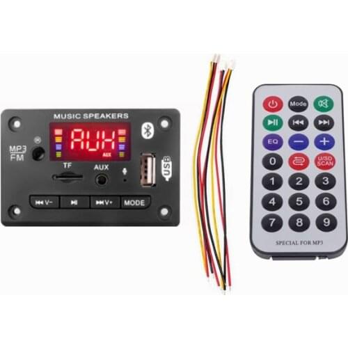 5V 12V MP3 Decoder Decoding Board Module Bluetooth 5.0 Car USB MP3 Player WMA WAV TF Card Slot / USB / FM Remote Board Module