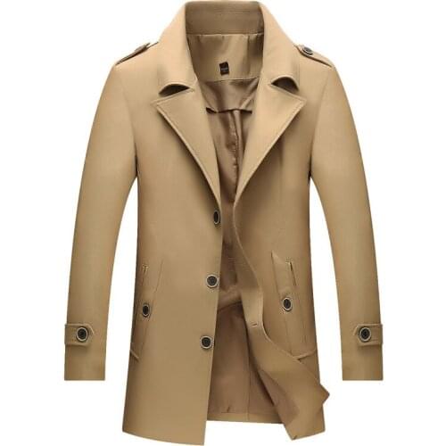 Mens Windbreakers Plus Size Trench Coat Men Korean Windbreaker Man Coats Mostly Male Overcoat Casaco Masculino KJ236