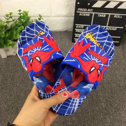 Spiderman slippers for children male summer non-slip indoor and outdoor household boys non-slip bathroom for children